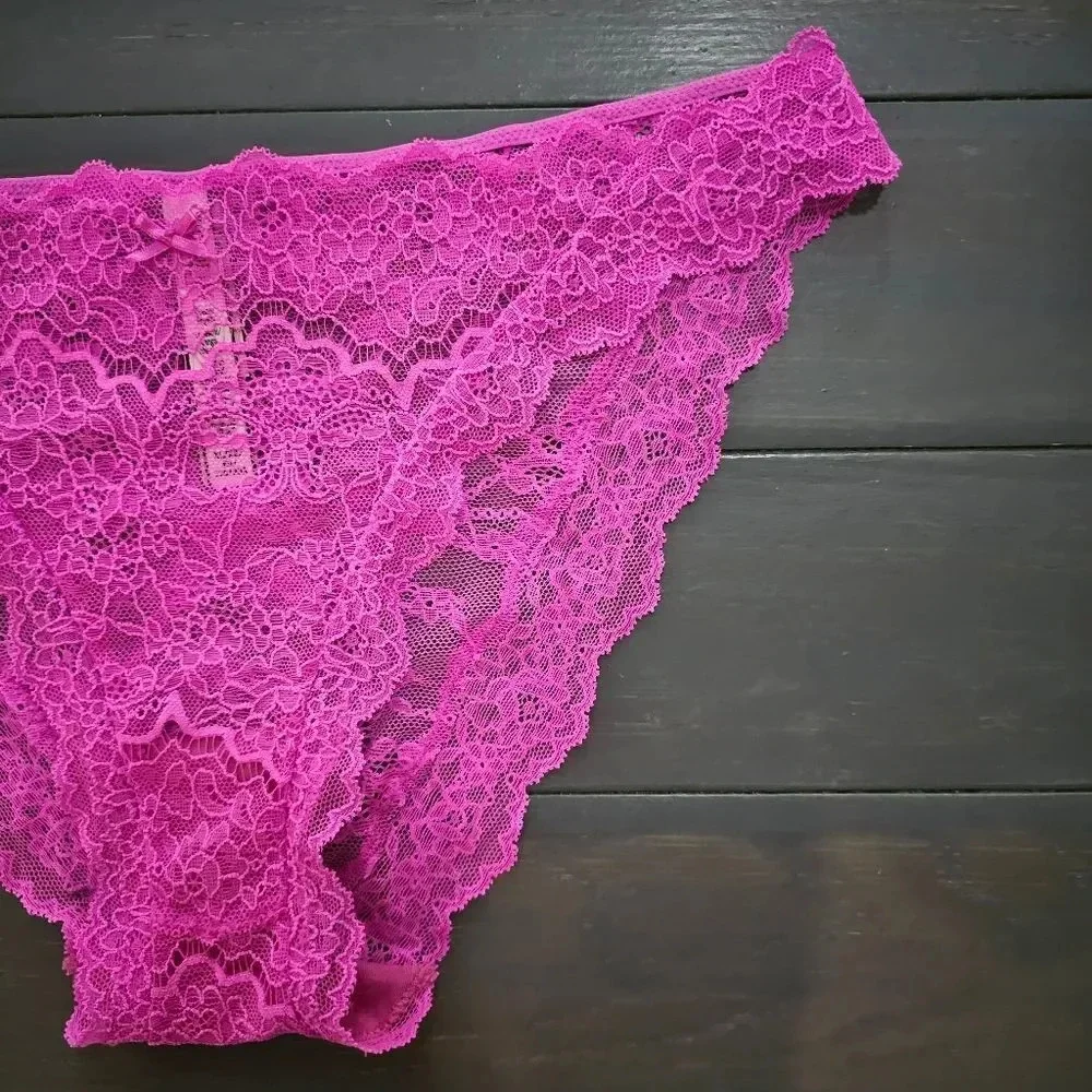 Victoria's Secret Dream Angels Pink Allure Shine Cheekini Panty Size XL